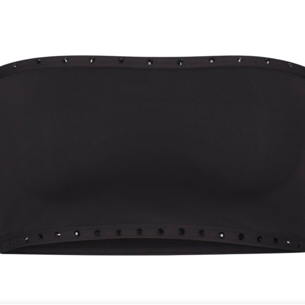 SKIMS Black Minimalist Bandeau Bikini